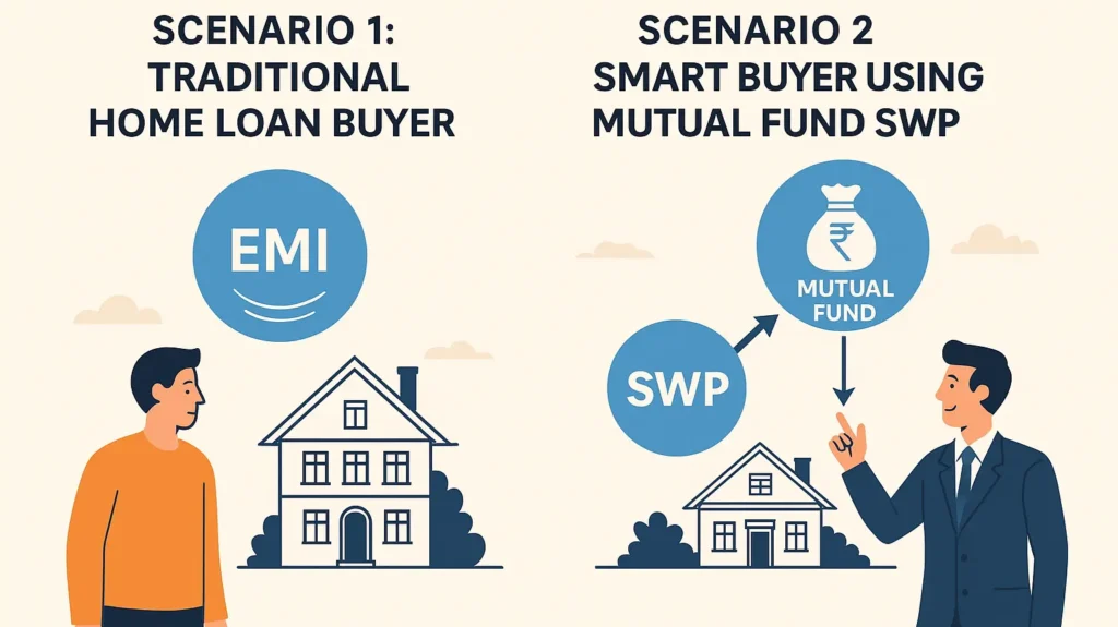 Comparison between traditional home loan and SWP home loan strategy