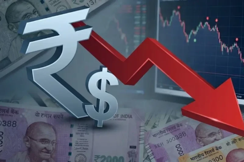 Indian Rupee Hits Record Low at 91.64 per Dollar Amid Heavy FII Outflows