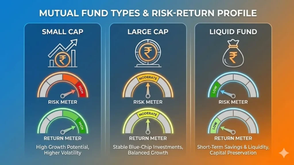 Fund type comparison for best mutual funds for beginners in India