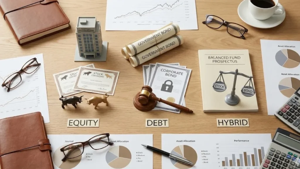 Lump sum investment options in India including equity, debt and hybrid funds