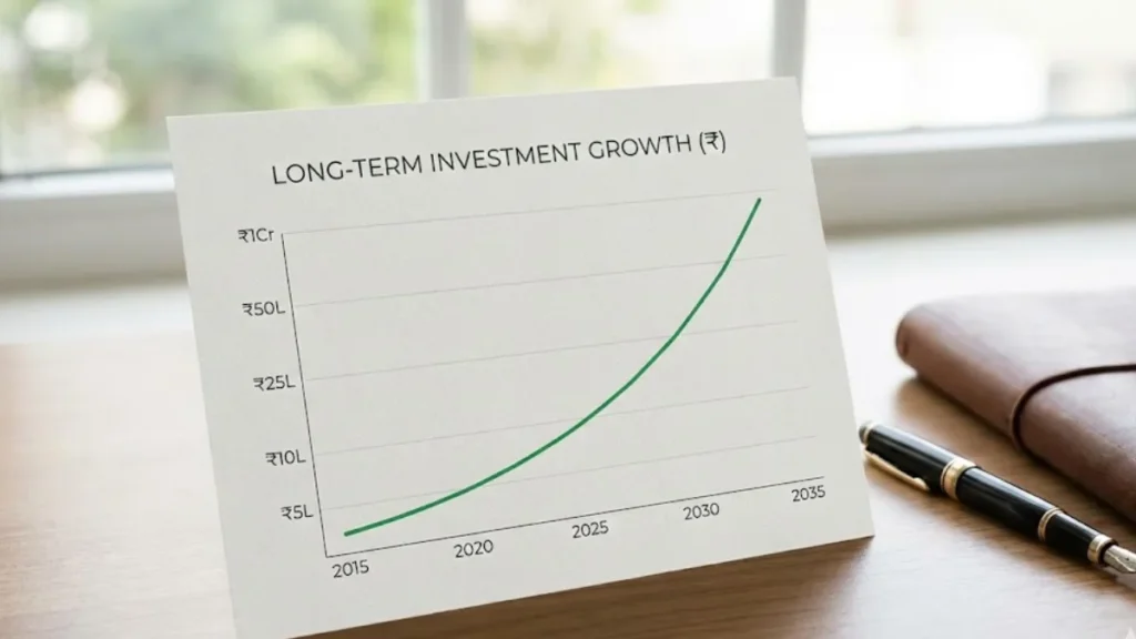 Mutual Funds in India returns and long-term growth illustration