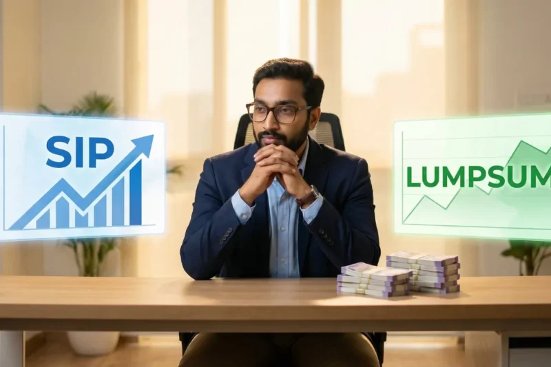 SIP vs Lumpsum investment comparison - Indian investor choosing between investment strategies