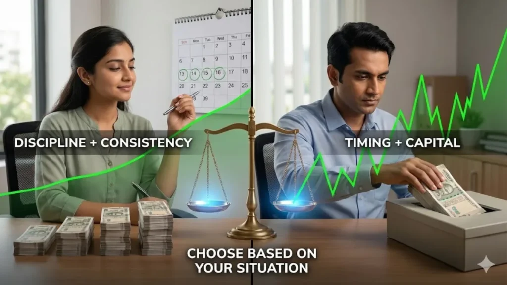 SIP vs Lumpsum investment strategies comparison - choosing the right approach based on individual financial situation