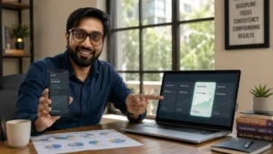 Best mutual fund for SIP – Indian investor choosing one fund from multiple SIP options on laptop